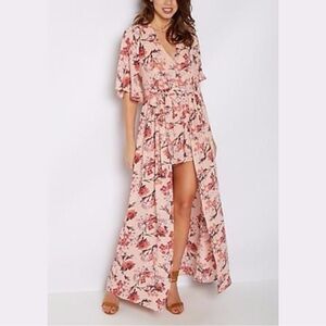 rue21 | Cherry Blossom Kimono Maxi Romper | S